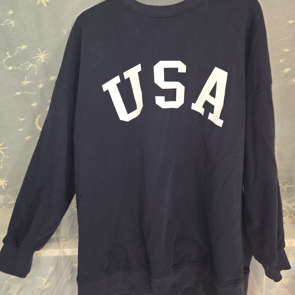 Navy USA Crew Neck Sweater